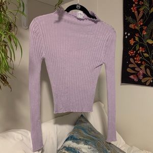 Ribbed Mock Turtleneck